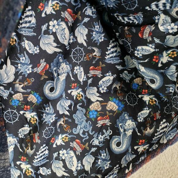 A Fish Named Fred Vest Wool Plaid Waistcoat Blue Grey Check Size 42 Mens New - Picture 7 of 13